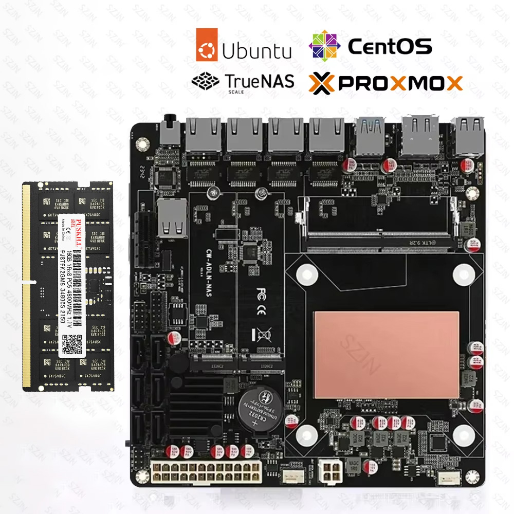 Nas Motherboard 8 Sata Mini Itx - ITX N150 Motherboard NAS-Set Alder Lake